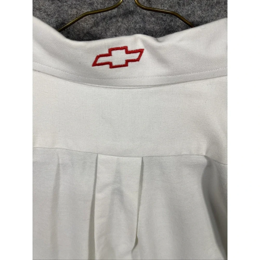 VTG‎  1990's Chevy Indy V8 Crew Shirt Size Large/ 16 1/2 \Arrow Dover \White - Picture 7 of 10